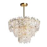 Люстра многоярусная с объемными прозрачными цветами Hanging Flowers варинант исполнения - 2 | Loft Concept в Казани