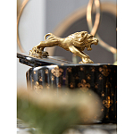 Шкатулка черного цвета с крышкой с фигуркой льва Eden Garden варинант исполнения - 7 | Loft Concept в Казани