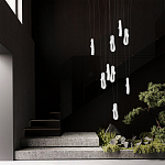 Подвесной светильник белого цвета с изогнутым плафоном Flow Loop варинант исполнения - 7 | Loft Concept в Казани