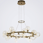 Дизайнерская кольцевая люстра с гирляндой внутри стеклянных сферических плафонов Iona Garland Chandelier 25 варинант исполнения - 2 | Loft Concept в Казани