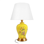 Настольная лампа желтая с изображением птиц Slip Away варинант исполнения - 1 | Loft Concept в Казани