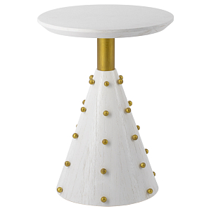 Las Vegas Side Table White Burl