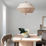 Люстра из дуба с веревчатым абажуром Rope Oak Chandelier варинант исполнения - 4 | Loft Concept в Казани