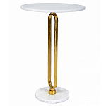 Кофейный столик с белой мраморной столешницей Clipper варинант исполнения - 1 | Loft Concept в Казани