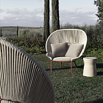 Дизайнерское уличное кресло с веревочной спинкой PETALO Armchair варинант исполнения - 3 | Loft Concept в Казани