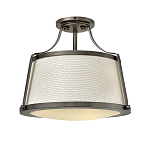 Потолочный светильник со светлым текстильным абажуром Hinkley варинант исполнения - 1 | Loft Concept в Казани