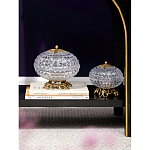 Конфетница из прозрачного рельефного стекла Eden Garden варинант исполнения - 6 | Loft Concept в Казани