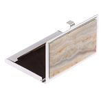 Визитница карманная металлическая с накладкой из натурального камня Агат Stone Business Card Holders  варинант исполнения - 3 | Loft Concept в Казани