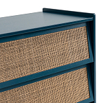 Комод с 3-мя ящиками из ротанга Blais Deep Blue Wicker Furniture варинант исполнения - 5 | Loft Concept в Казани