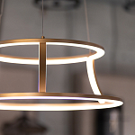 Люстра золотого цвета с 2-мя светодиодными кольцами Eurofase варинант исполнения - 9 | Loft Concept в Казани
