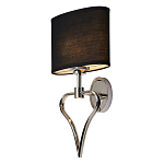 Бра для ванных комнат с черным тканевым абажуром овальной формы и декоративной вставкой в форме сердца Elstead Lighting варинант исполнения - 1 | Loft Concept в Казани