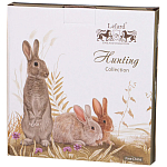 Тарелка закусочная из фарфора с изображением зайцев Hunting Porcelain Collection варинант исполнения - 2 | Loft Concept в Казани