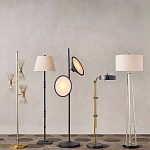 Торшер черный с 2-мя большими лампами Black Diffusers варинант исполнения - 2 | Loft Concept в Казани