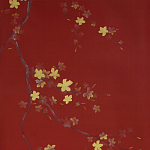 Обои ручная роспись Cherry Tree Special Colourway on Scarlet Lady dyed silk варинант исполнения - 2 | Loft Concept в Казани