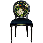 Стул чёрный из натурального бука с изображением птица в саду Blooming Red Birds варинант исполнения - 1 | Loft Concept в Казани