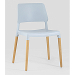 Пластиковый стул на ножках из массива бука Ferret Grey-Blue варинант исполнения - 1 | Loft Concept в Казани