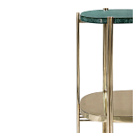 Консоль овальной формы золотая с полкой для хранения Craig варинант исполнения - 2 | Loft Concept в Казани