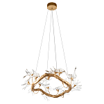 Люстра подвесная с прозрачными стеклянными птичками на ветвях Диаметр 80 см Serip Voa варинант исполнения - 4 | Loft Concept в Казани
