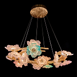 Люстра круглая на золотом каркасе с цветочным декором Miscellaneous herbs варинант исполнения - 3 | Loft Concept в Казани