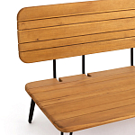 Двухместный диван из акации без подлоконтиков Amra варинант исполнения - 7 | Loft Concept в Казани