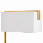 Торшер с прямоугольным абажуром на золотом металлическом каркасе Rectangular Plane  варинант исполнения - 2 | Loft Concept в Казани