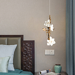 Люстра с белыми цветами на ветвистом каркасе Lure by PELLE варинант исполнения - 2 | Loft Concept в Казани