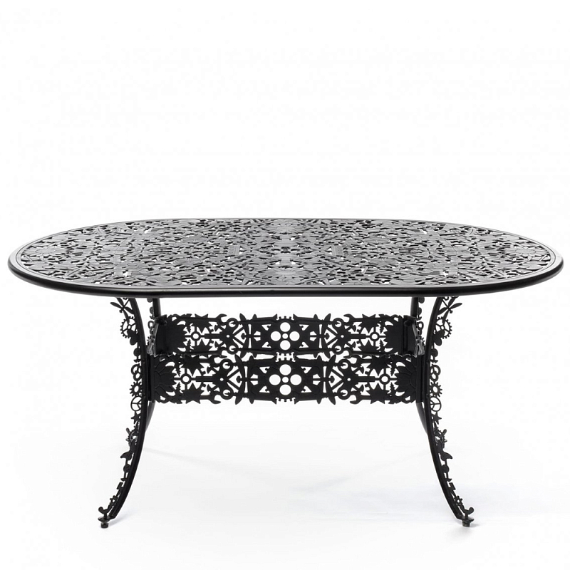 Обеденный стол Industry Collection ALUMINIUM OVAL TABLE – BLACK Черный в Казани | Loft Concept 