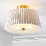 Потолочный светильник с белым плиссированным абажуром Ganglion варинант исполнения - 4 | Loft Concept в Казани