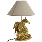 Настольная лампа с абажуром Дракон Golden Dragon Lamp Beige варинант исполнения - 4 | Loft Concept в Казани