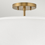 Потолочный светильник с двухслойным белым текстильным абажуром Hinkley варинант исполнения - 16 | Loft Concept в Казани