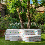 Дизайнерский модульный диван волнистой формы с цветным принтом Poltronova Superonda Sofa варинант исполнения - 45 | Loft Concept в Казани