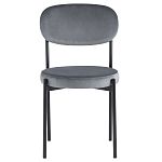 Стул с круглым сиденьем на металлическом основании ALFIE CHAIR Grey варинант исполнения - 2 | Loft Concept в Казани