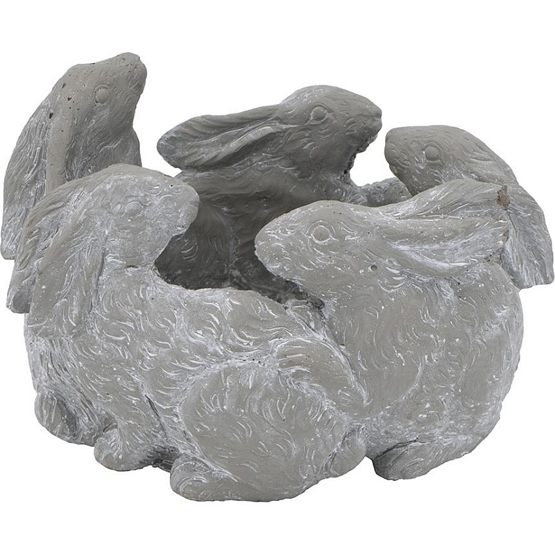 Кашпо A collection of baby rabbits Серый Кашпо A collection of baby rabbits Серый в Казани | Loft Concept