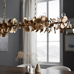 Линейная люстра Brass Eucalyptus Branches Lighting Chandelier варинант исполнения - 4 | Loft Concept в Казани