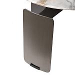 Столик журнальный с круглой мраморной столешницей на трех опорах Marble Stone Drawing варинант исполнения - 5 | Loft Concept в Казани