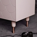 Дизайнерский комод розовый с фактурным фасадом Tiles варинант исполнения - 3 | Loft Concept в Казани