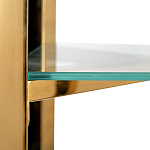 Стеллаж золото с прозрачными стеклянными полками Safekeeping варинант исполнения - 2 | Loft Concept в Казани
