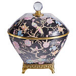 Шкатулка черного цвета с цветочной росписью Eden Garden варинант исполнения - 1 | Loft Concept в Казани