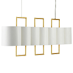 Люстра прямоугольная с белыми цилиндрическими абажурами White Ribbon варинант исполнения - 5 | Loft Concept в Казани