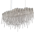 Люстра подвесная с металлическими цепочками и изогнутыми металлическими дугами 72 см Atlantis Chain варинант исполнения - 7 | Loft Concept в Казани