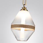 Подвесной светильник с прямоугольными и овальными элементами и акцентом из натурального камня Tectona  варинант исполнения - 5 | Loft Concept в Казани