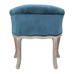 Кресло низкое в стиле прованс Louis French Armchair blue velour варинант исполнения - 2 | Loft Concept в Казани