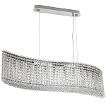 Линейная люстра изогнутой формы с хрустальными подвесками Crystal Art Chrome Linear Chandelier варинант исполнения - 2 | Loft Concept в Казани