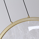 Светодиодный подвесной светильник круглой формы с металлической рамой золотого цвета Marble Glow 47 варинант исполнения - 5 | Loft Concept в Казани