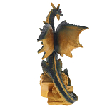 Декоративная статуэтка Дракон Green Gold Dragon Treasure Keeper Statuette варинант исполнения - 4 | Loft Concept в Казани