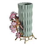 Ваза с птицами и цветами из фарфора с бронзовыми элементами Garden of Eden варинант исполнения - 3 | Loft Concept в Казани