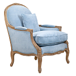 Кресло Ava Classical Armchair light blue velour варинант исполнения - 1 | Loft Concept в Казани