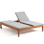 Шезлонг двухместный из эвкалипта Sunset варинант исполнения - 2 | Loft Concept в Казани