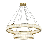 Люстра с 2-мя кольцами из натурального камня с регулируемыми плафонами Durability of Stone варинант исполнения - 1 | Loft Concept в Казани