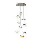 Люстра каскадная с 9-ю подвесами бронза и никель Peggy Futura lamp варинант исполнения - 2 | Loft Concept в Казани